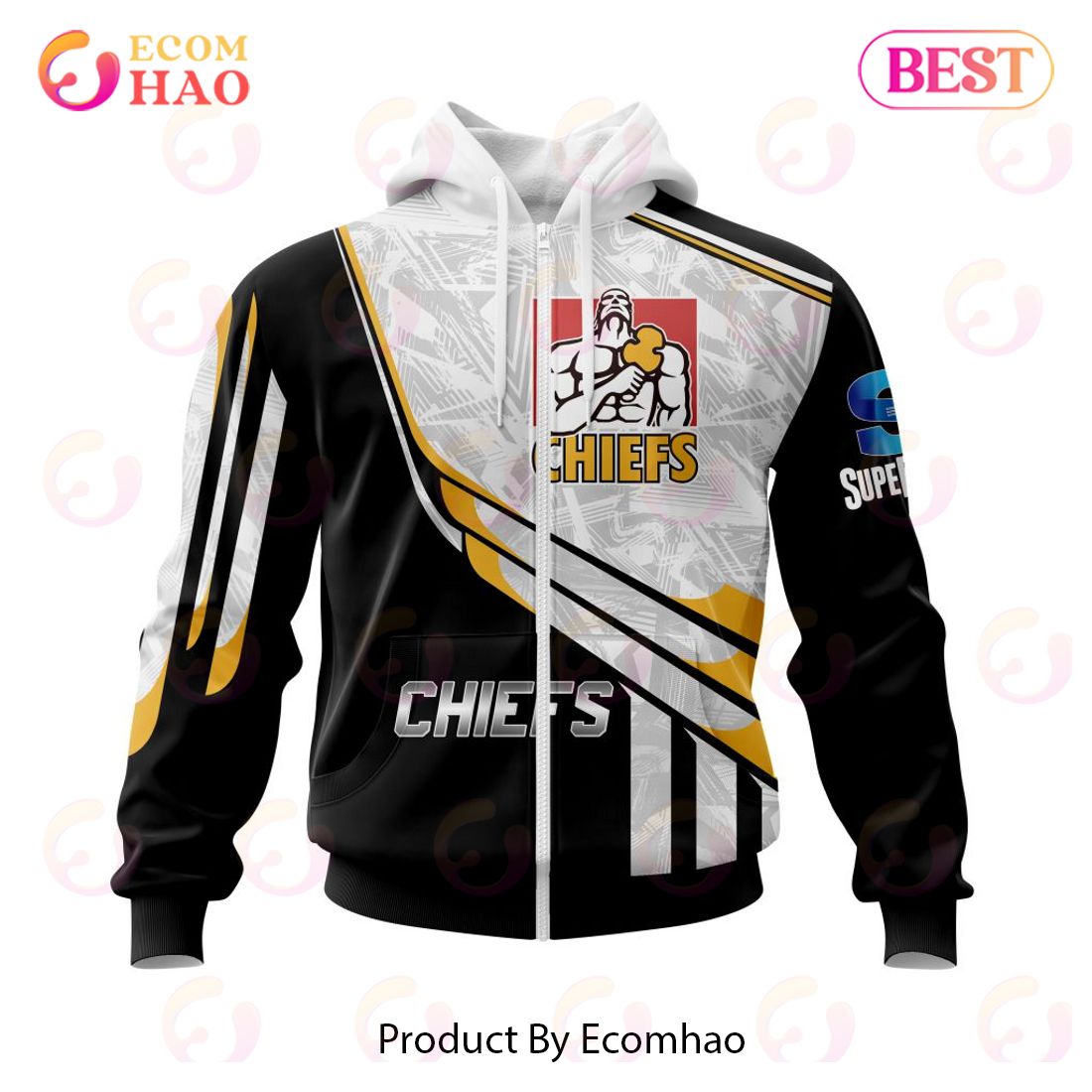 Super Rugby Gallagher Chiefs Specialized Jersey Concepts 3D Hoodie