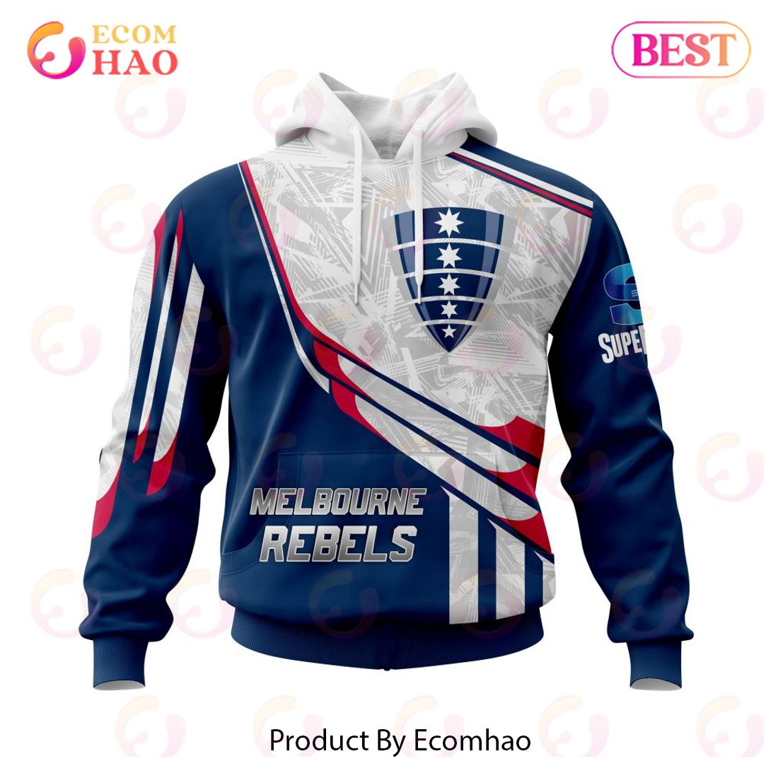 Super Rugby Melbourne Rebels Specialized Jersey Concepts 3D Hoodie