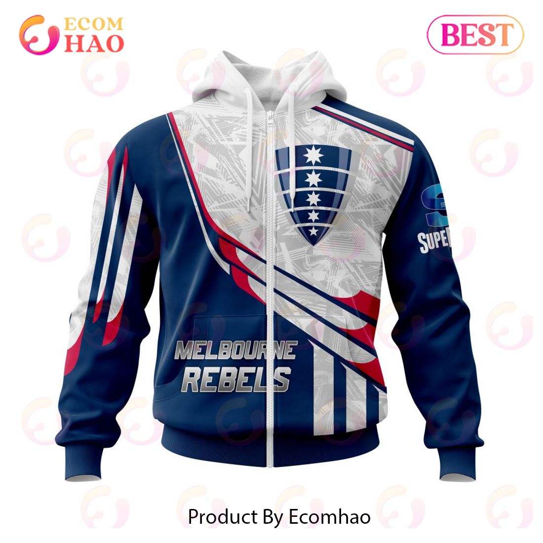 Super Rugby Melbourne Rebels Specialized Jersey Concepts 3D Hoodie