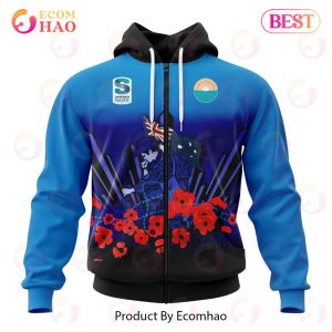 Super Rugby Moana Pasifika Specialized 2022 Anzac Jersey Concepts 3D Hoodie