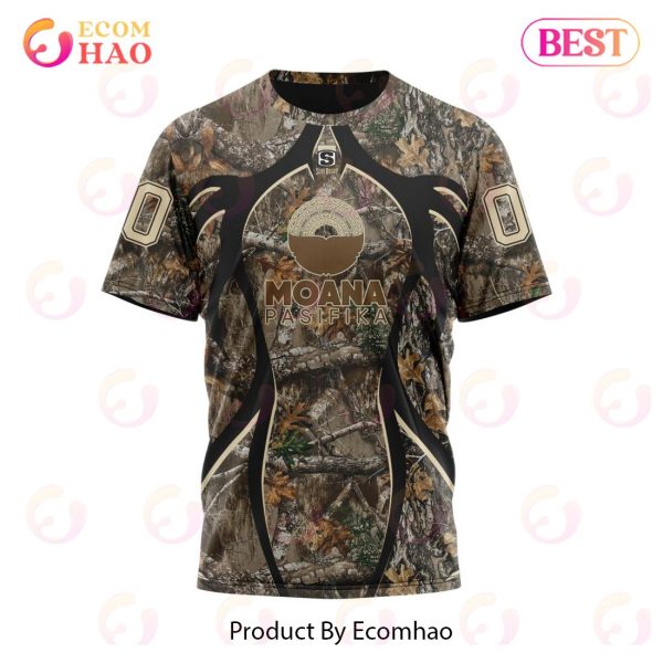 Super Rugby Moana Pasifika Specialized Hunting Camo 3D Hoodie