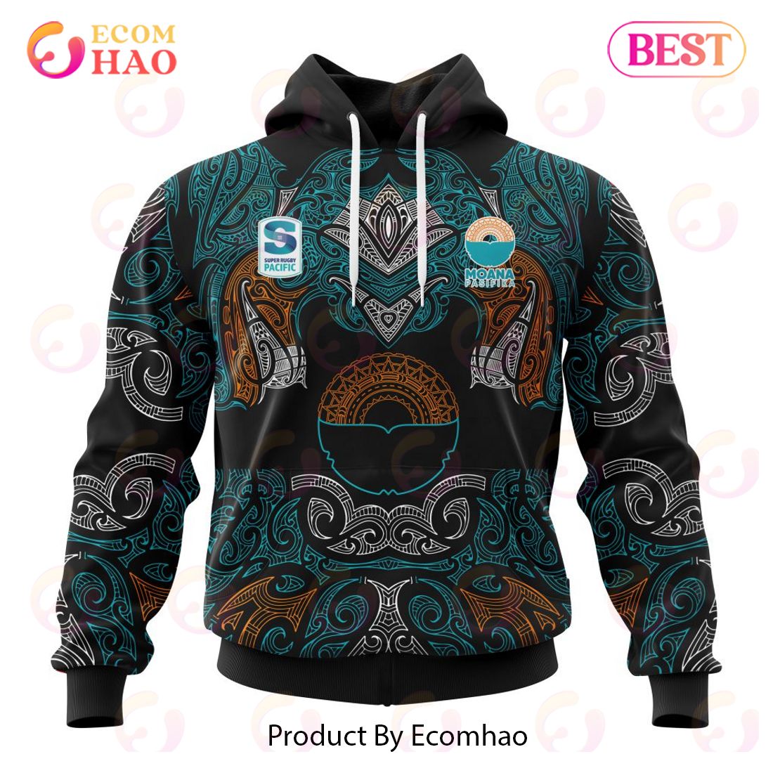 Super Rugby Moana Pasifika Specialized Indigenous Outfits Concepts  3D Hoodie