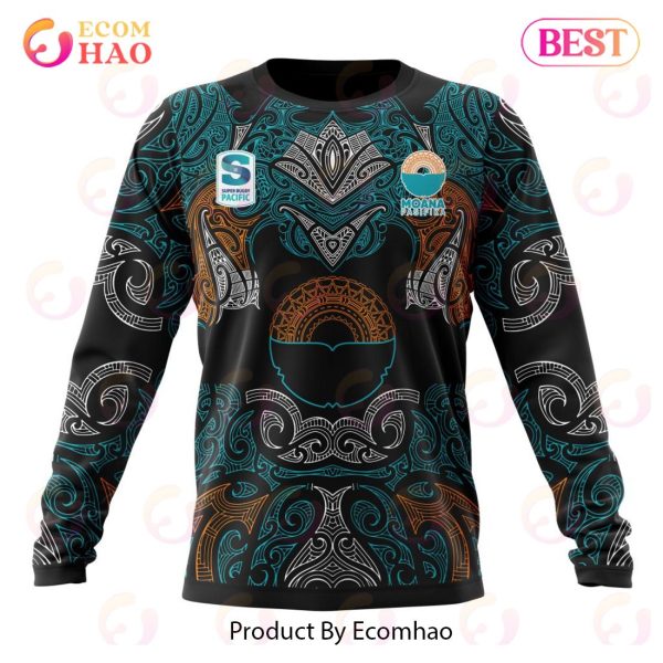 Super Rugby Moana Pasifika Specialized Indigenous Outfits Concepts  3D Hoodie