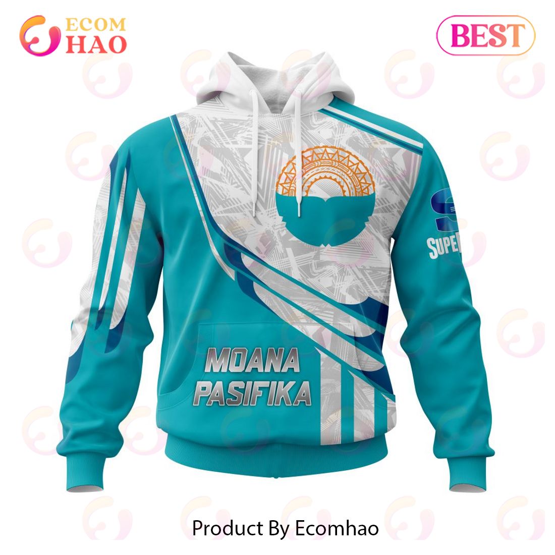 Super Rugby Moana Pasifika Specialized Jersey Concepts 3D Hoodie