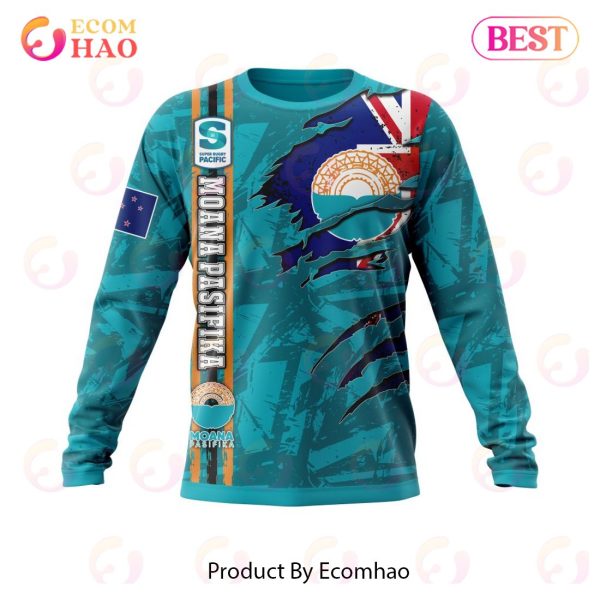 Super Rugby Moana Pasifika Specialized Jersey Concepts With National Flag 3D Hoodie
