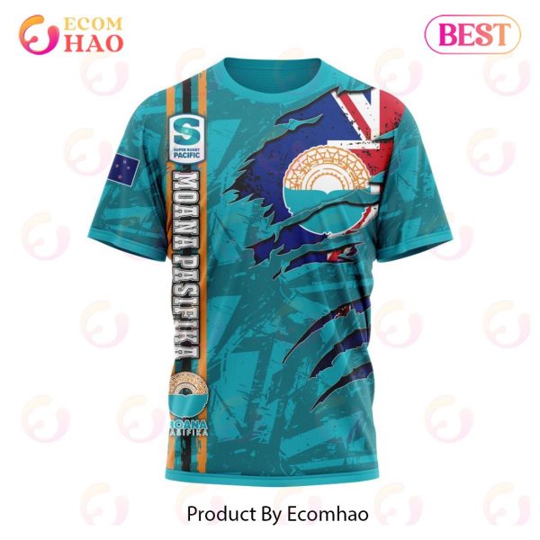 Super Rugby Moana Pasifika Specialized Jersey Concepts With National Flag 3D Hoodie