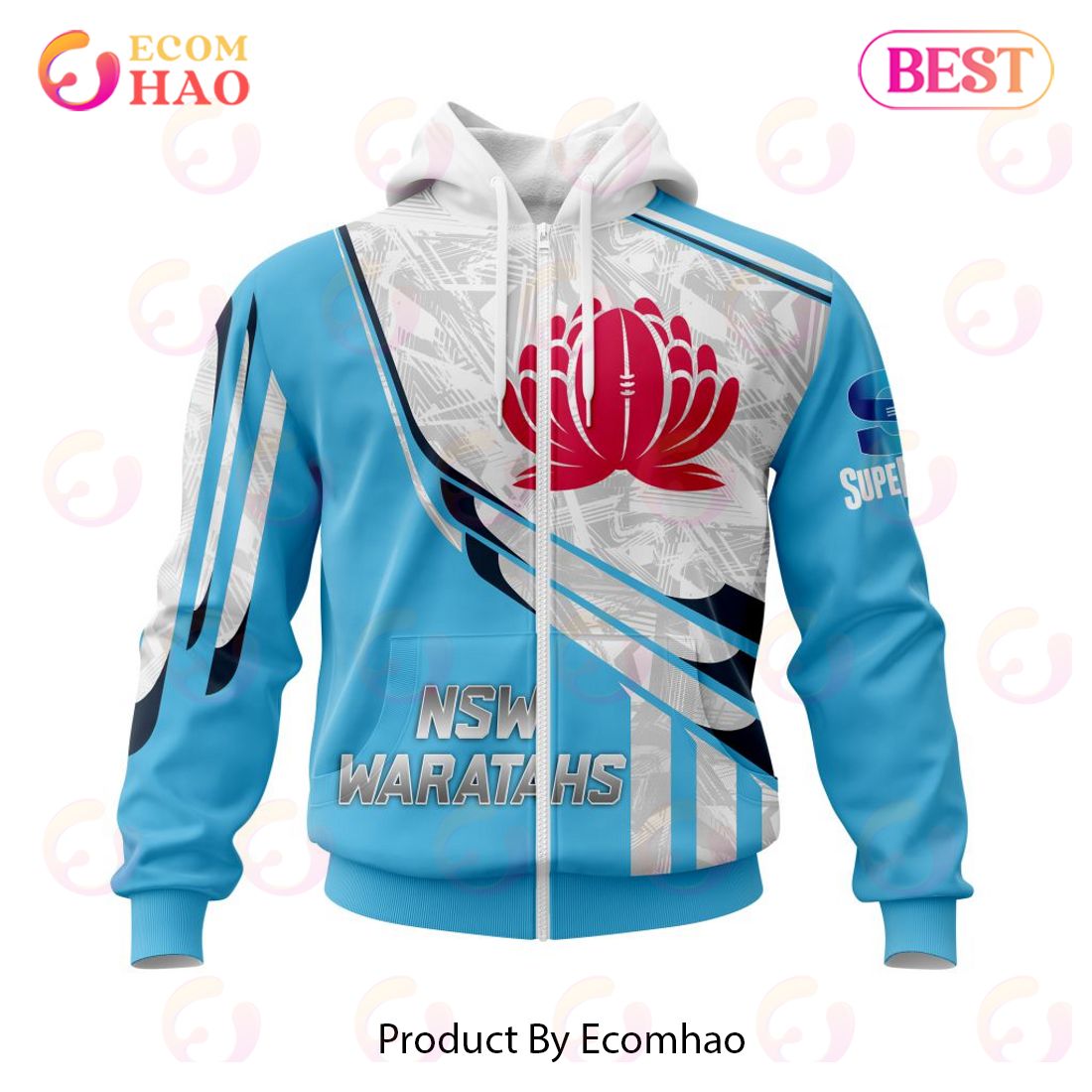 Super Rugby New South Wales Waratahs Specialized Jersey Concepts 3D Hoodie