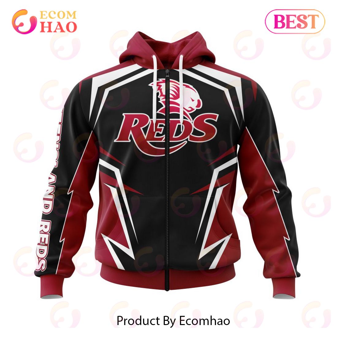 Super Rugby Queensland Reds Special Kits 3D Hoodie