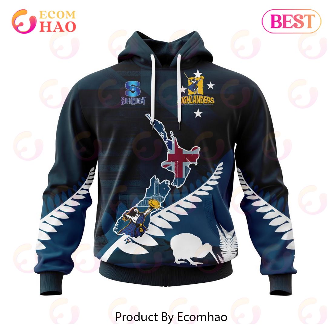 Super Rugby Speight’s Highlanders Specialized Concepts For New Zealand Day Kits 3D Hoodie