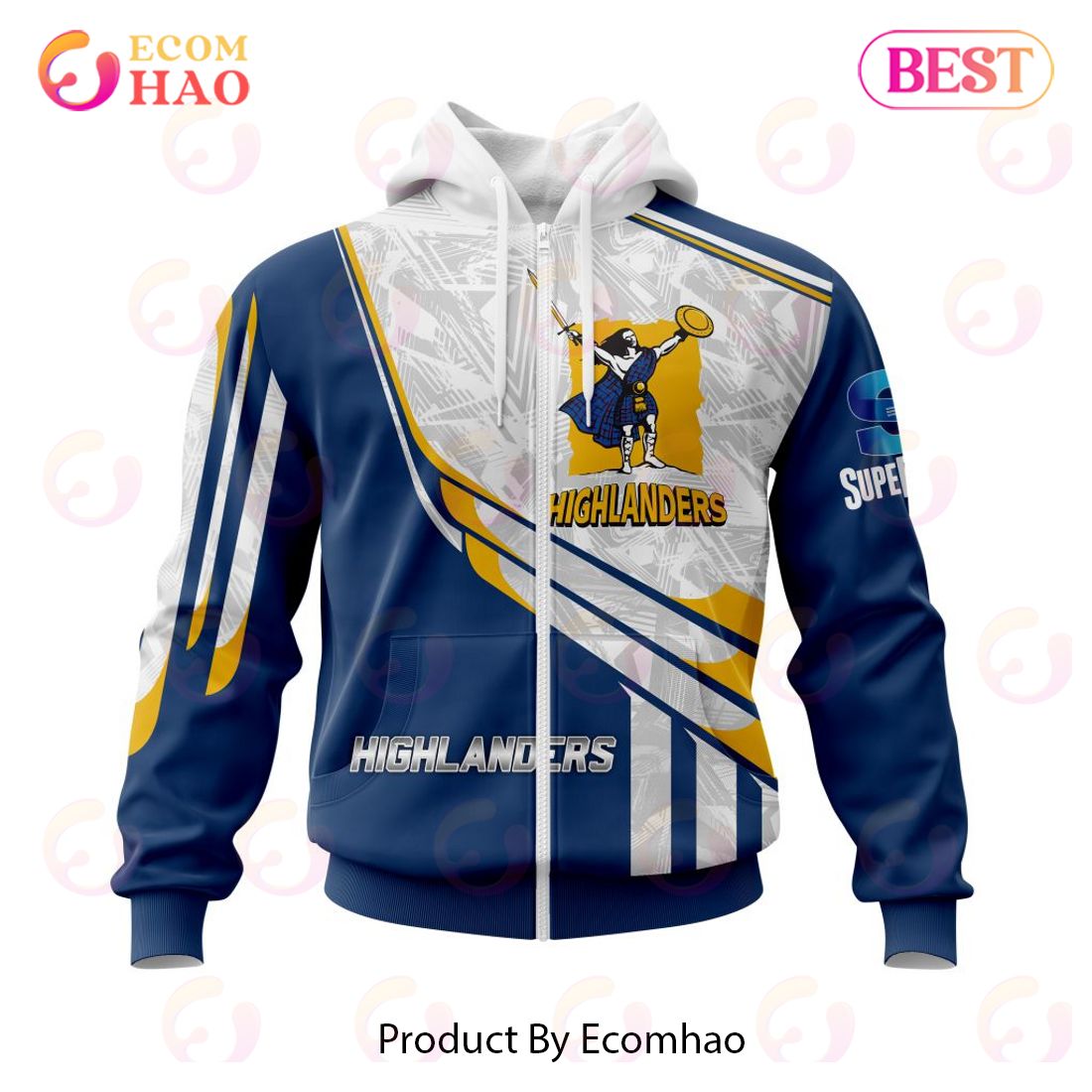 Super Rugby Speight’s Highlanders Specialized Jersey Concepts 3D Hoodie