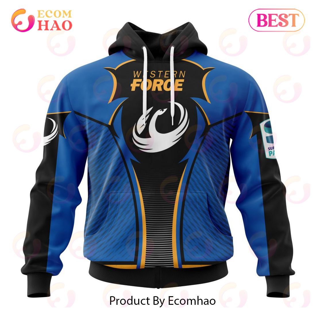 Super Rugby Western Force Specialized Jersey Concepts 3D Hoodie