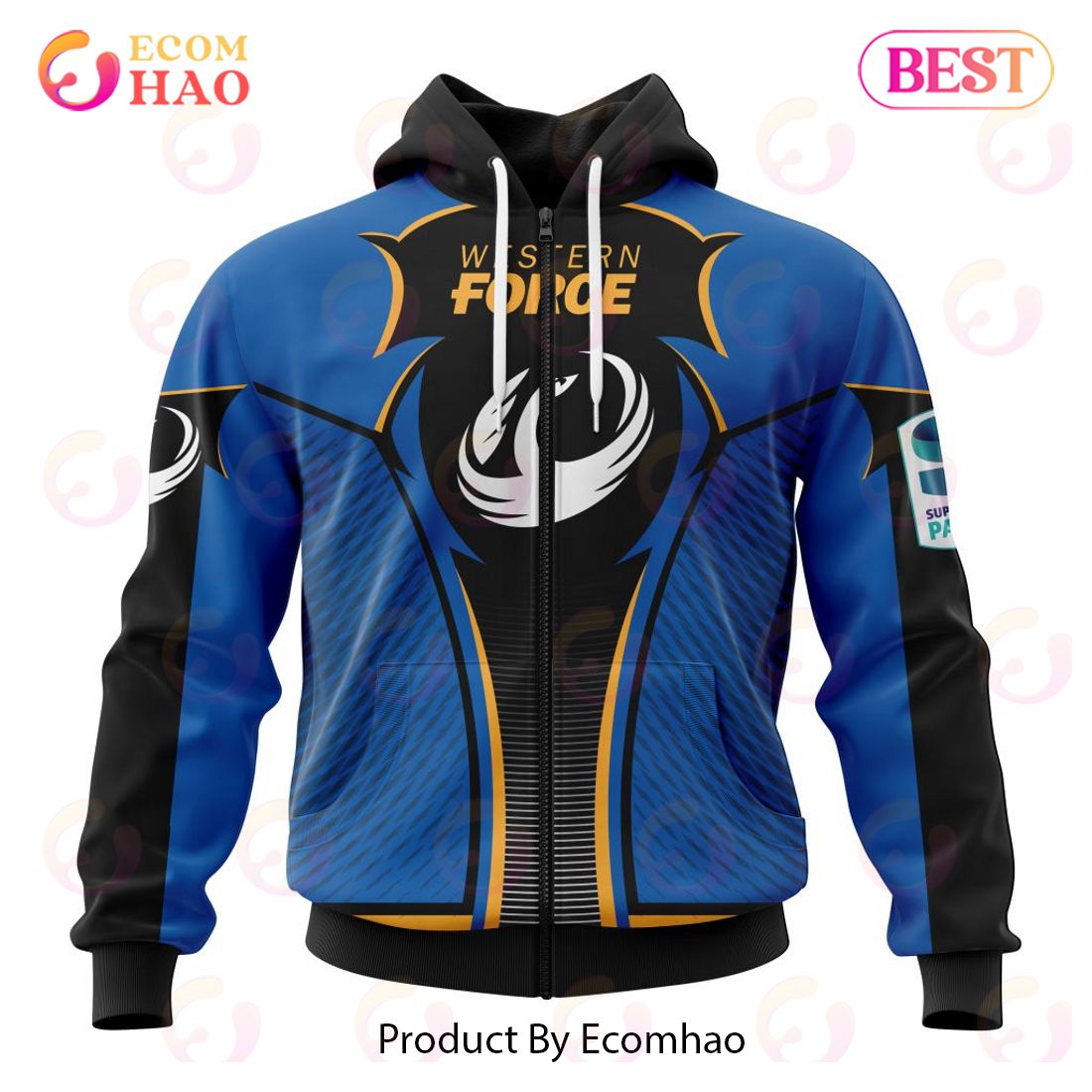 Super Rugby Western Force Specialized Jersey Concepts 3D Hoodie