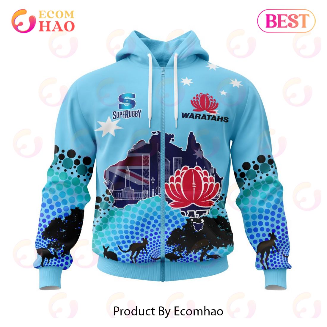 WARATAHS SUPER RUGBY Specialized Concepts For Australia’s Day Kits 3D Hoodie