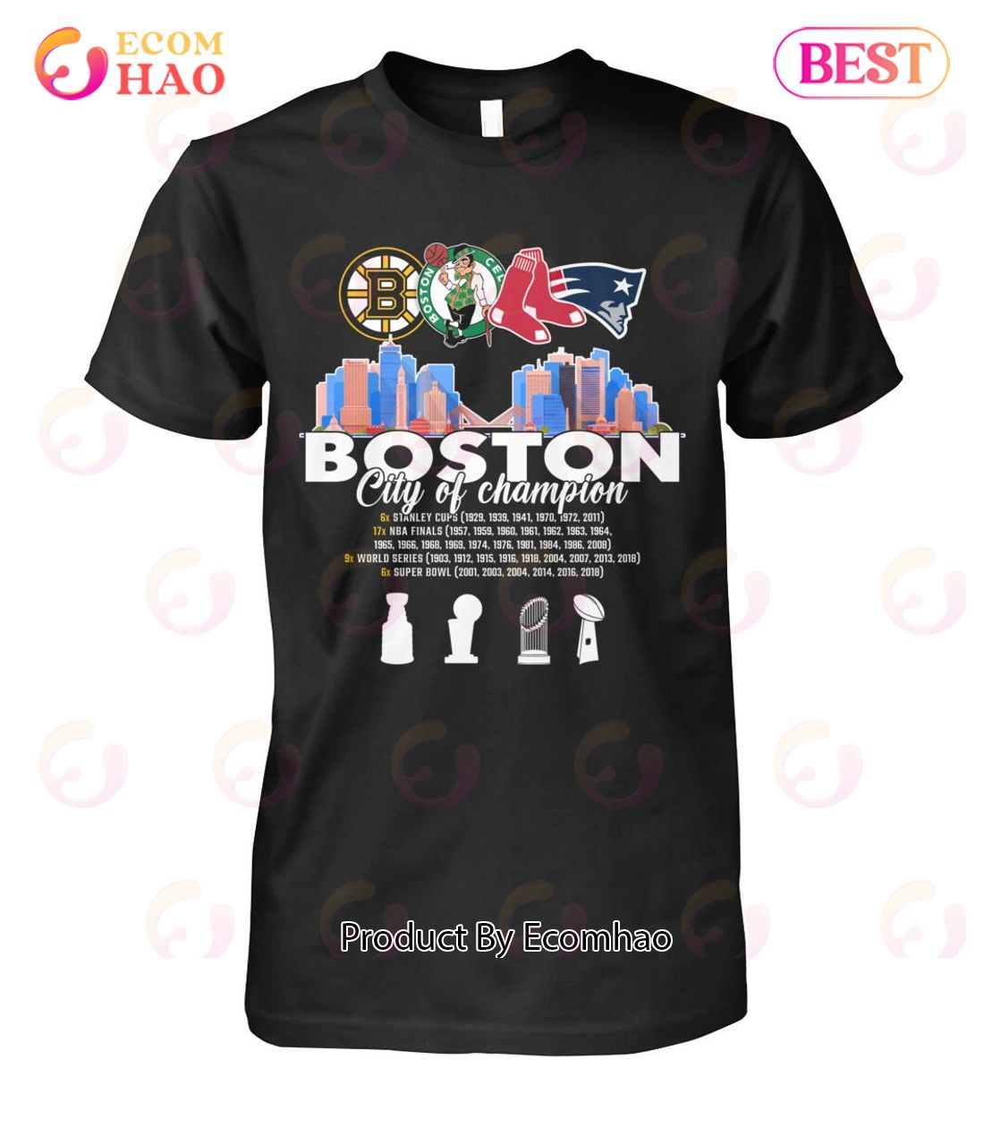 Boston City Of Champion T-Shirt