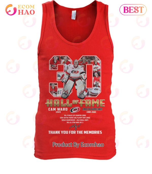 Cam Ward Hall Of Fame 2023 Carolina Hurricanes 2005 – 2018 Thank You For The Memories T-Shirt