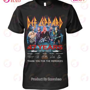 Def Leppard 47 Years Of 1976 – 2023 Thank You For The Memories T-Shirt