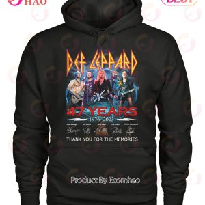 Def Leppard 47 Years Of 1976 – 2023 Thank You For The Memories T-Shirt