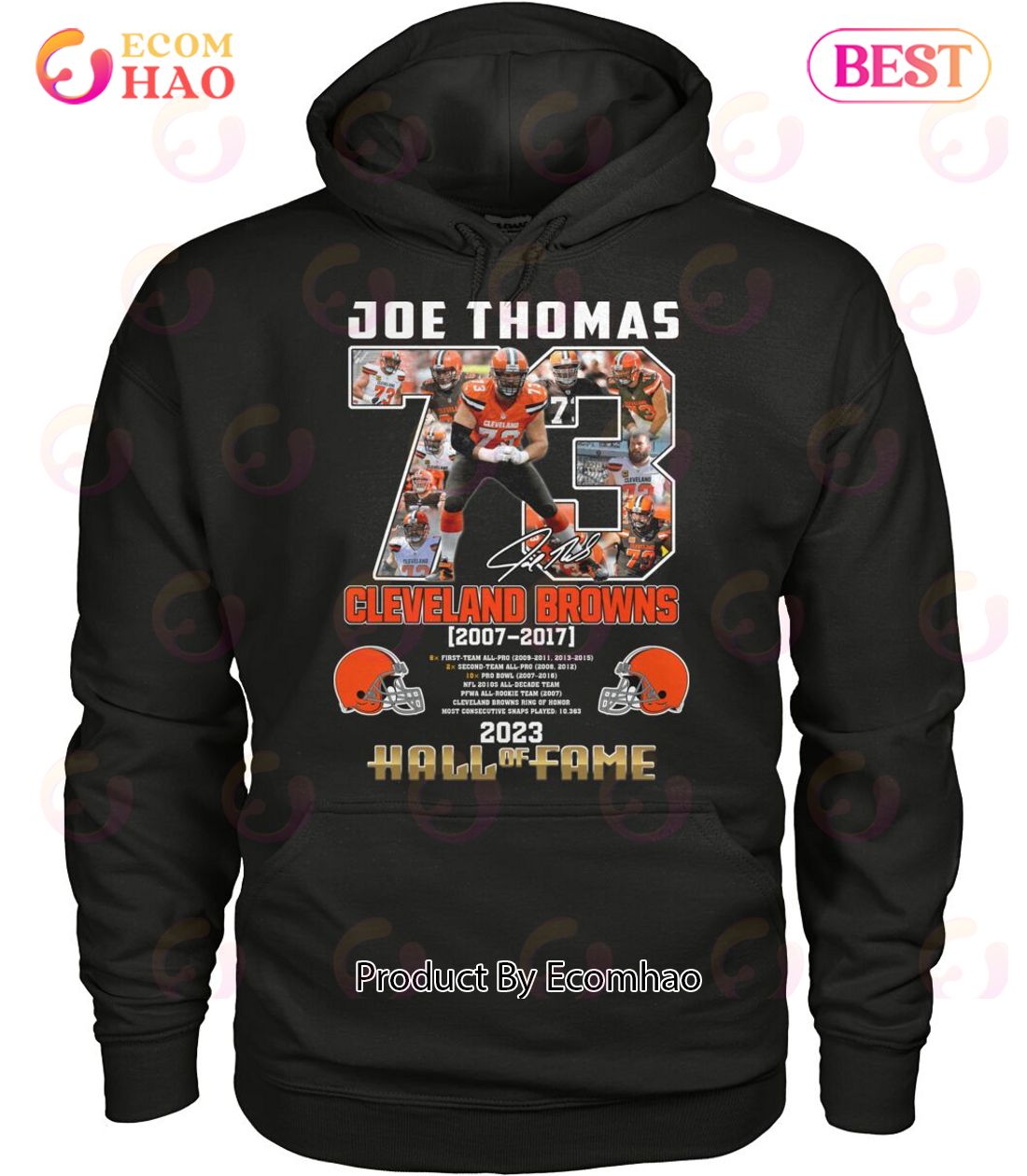 Joe Thomas Cleveland Browns 2007 – 2017 Hall Of Fame 2023 T-Shirt