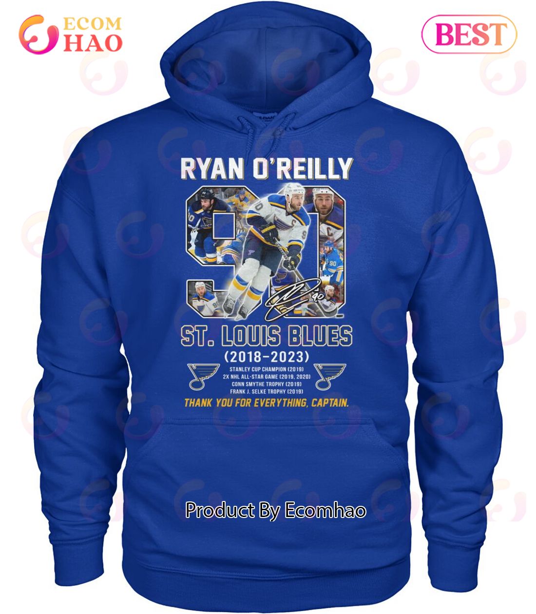 Ryan O’Reilly St. Louis Blues 2018 – 2023 Thank You For Everything, Captain T-Shirt