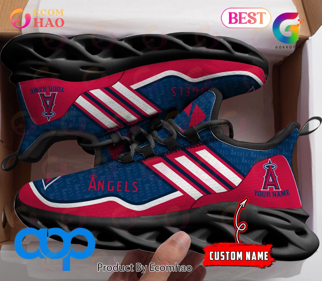 MLB Los Angeles Angels Personalized New Clunky Max Soul Sneaker, Shoes
