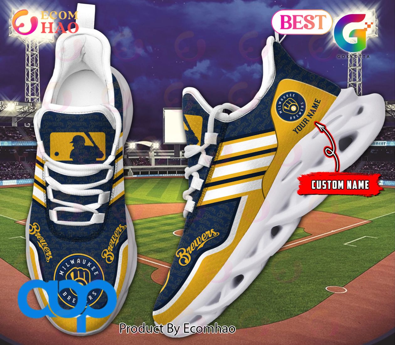 Milwaukee Brewers-Personalized MLB Max Soul Shoes Best Gift For Men And  Women Fans