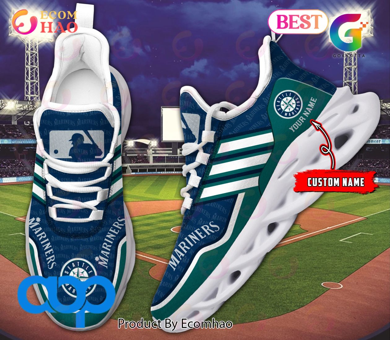 MLB Seattle Mariners Personalized New Clunky Max Soul Sneaker, Shoes