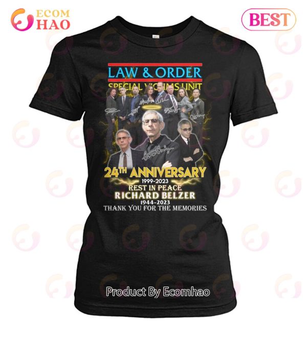 Law & Order 24th Anniversary 1999 – 2023 Rest In Peace Richard Belzer 1944 – 2023 Thank You For The Memories T-Shirt