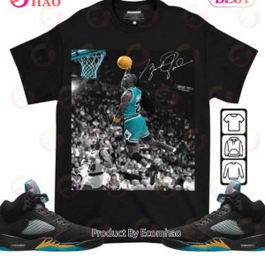 Number 23 Goat Unisex Sneaker Shirt Match 2023 Retro Aqua 5s Tee, Jordan 5 Aqua T-Shirt
