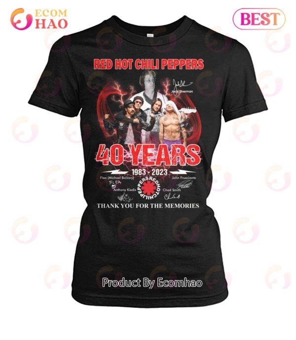 Red Hot Chili Peppers 40 Years 1983 – 2023 Thank You For The Memories T-Shirt