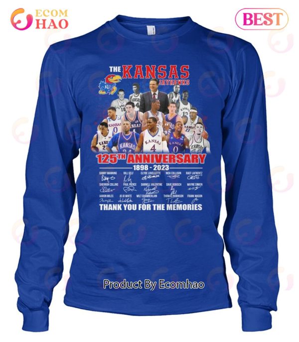The Kansas Jayhawks 125th Anniversary 1898 – 2023 Thank You For The Memories T-Shirt