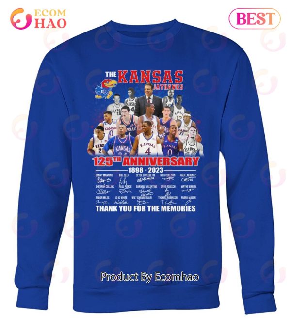 The Kansas Jayhawks 125th Anniversary 1898 – 2023 Thank You For The Memories T-Shirt