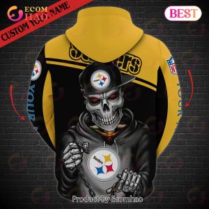 NFL Pittsburgh Steelers Metallic Custom Your Name 3D Hoodie