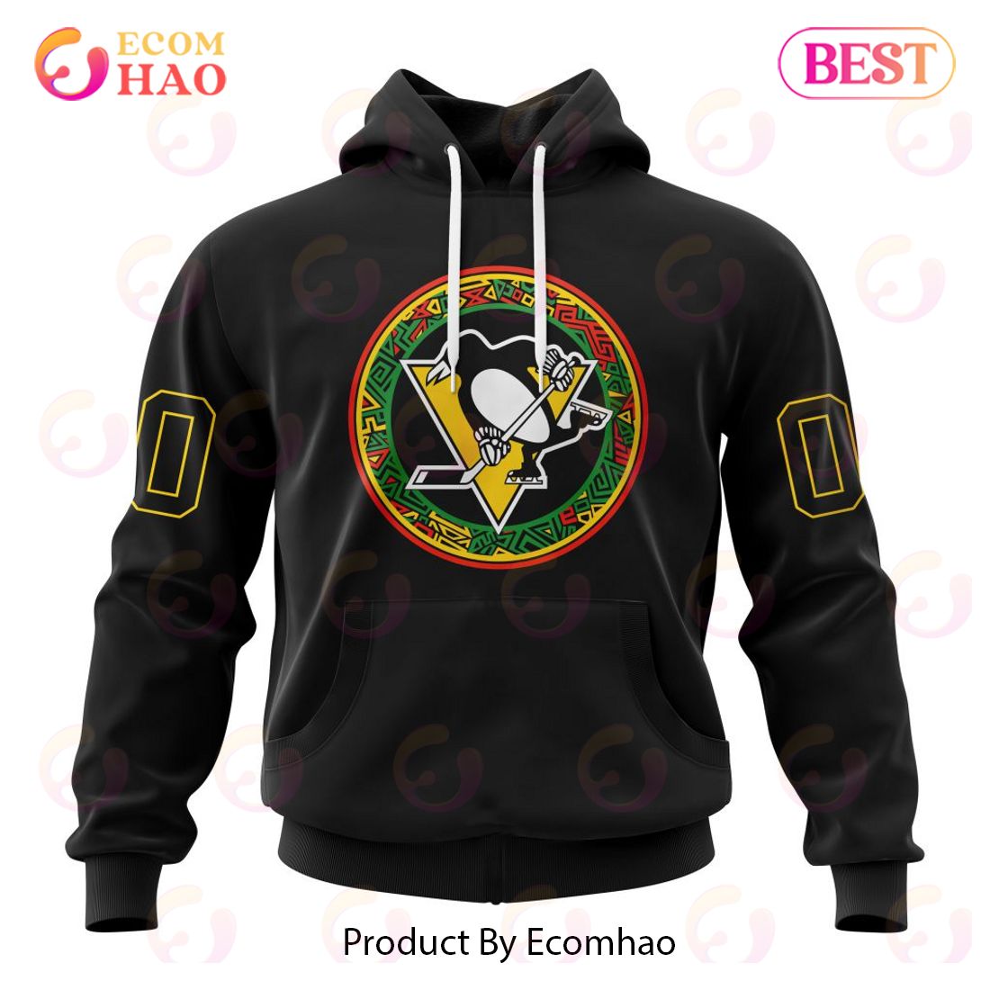 NHL Pittsburgh Penguins Black History Month 2023 3D Hoodie