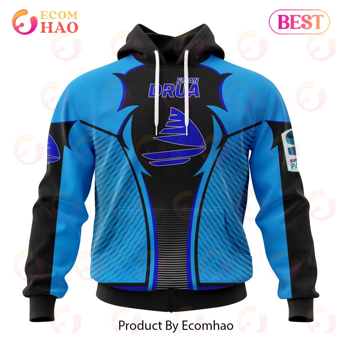 BEST Super Rugby Fijian Drua Specialized Jersey Concepts 3D Hoodie