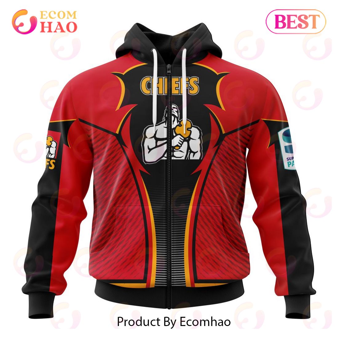 BEST Super Rugby Gallagher Chiefs Specialized Jersey Concepts 3D Hoodie