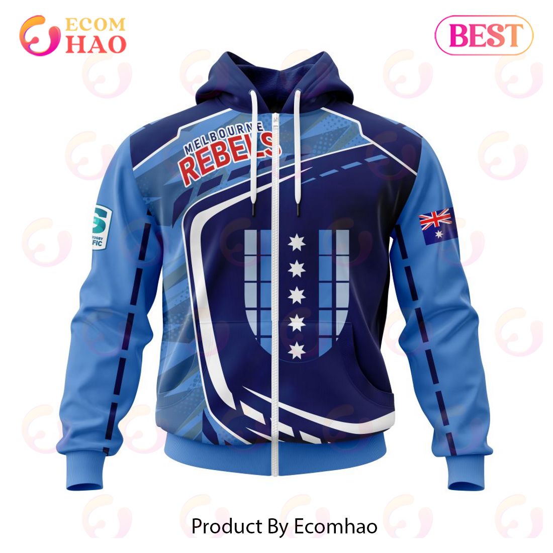 BEST Super Rugby Melbourne Rebels Specialized Jersey Concepts 3D Hoodie