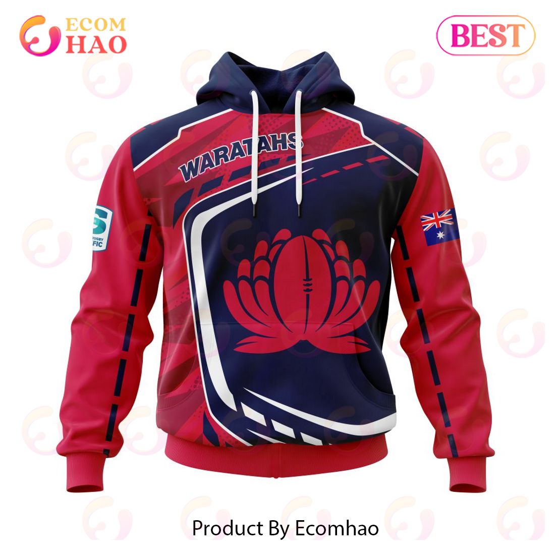 BEST Super Rugby New South Wales Waratahs Specialized Jersey Concepts 3D Hoodie