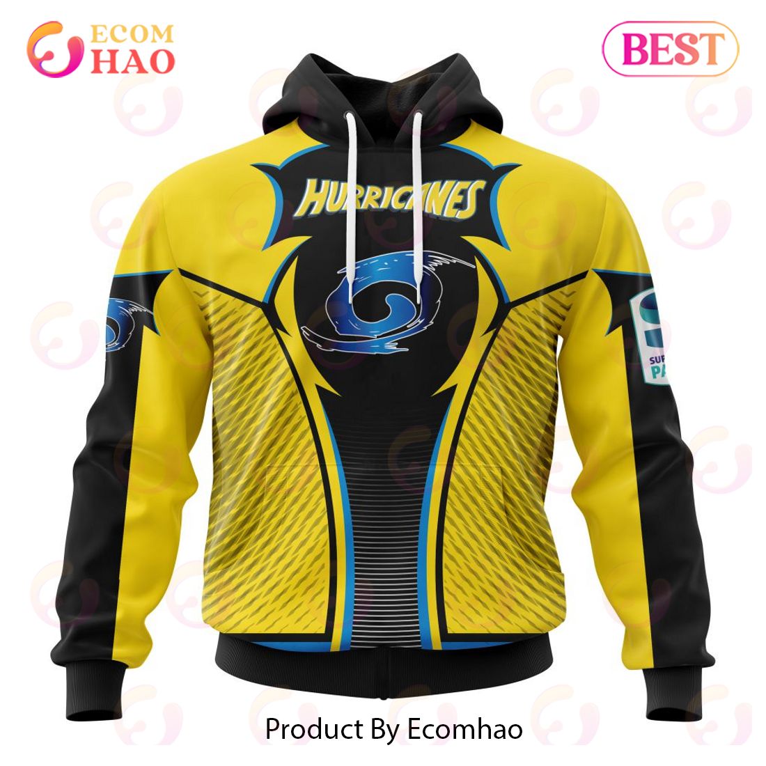 BEST Super Rugby Wellington Hurricanes Specialized Jersey Concepts 3D Hoodie