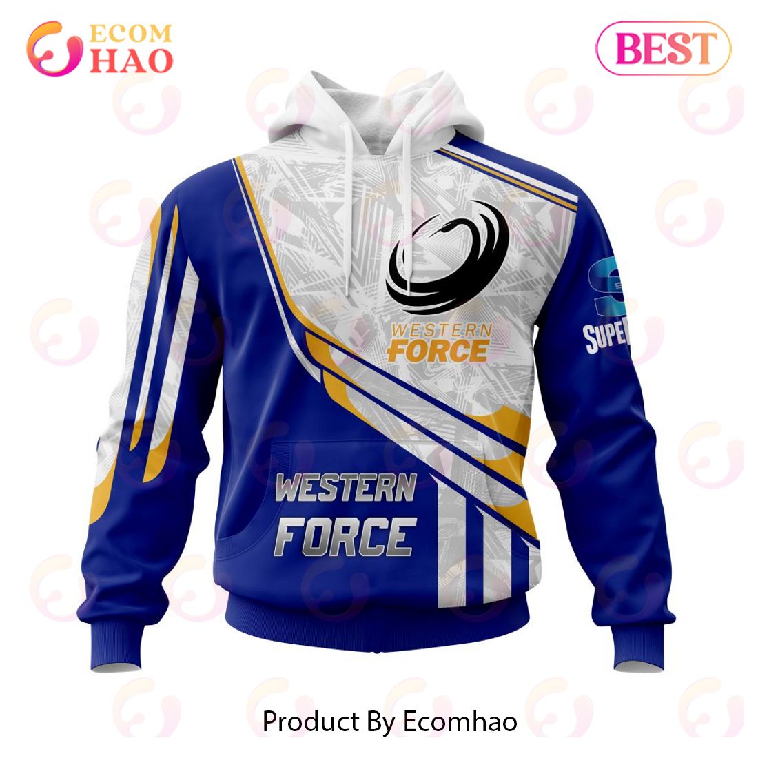 BEST Super Rugby Western Force Specialized Jersey Concepts 3D Hoodie