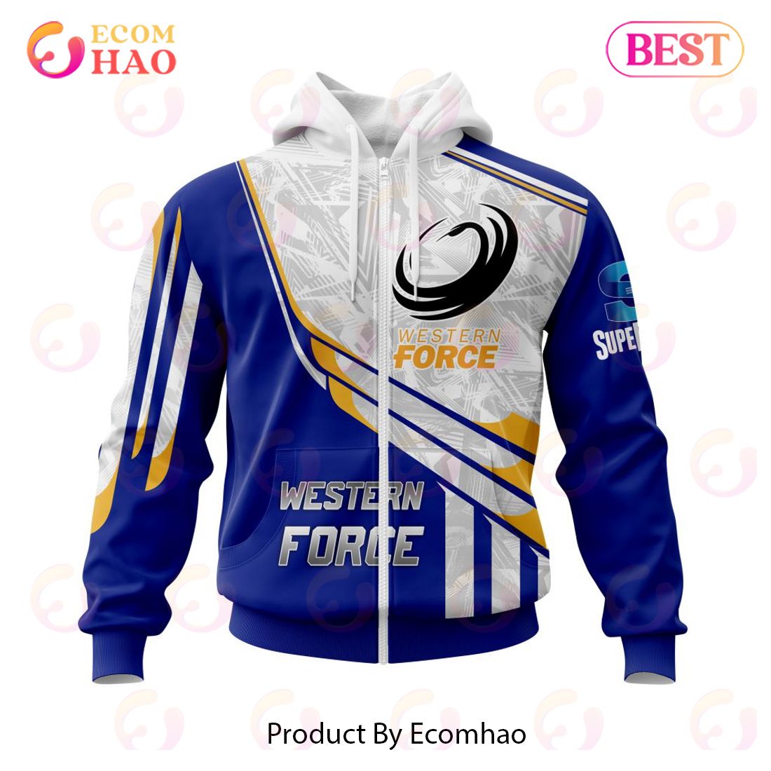 BEST Super Rugby Western Force Specialized Jersey Concepts 3D Hoodie