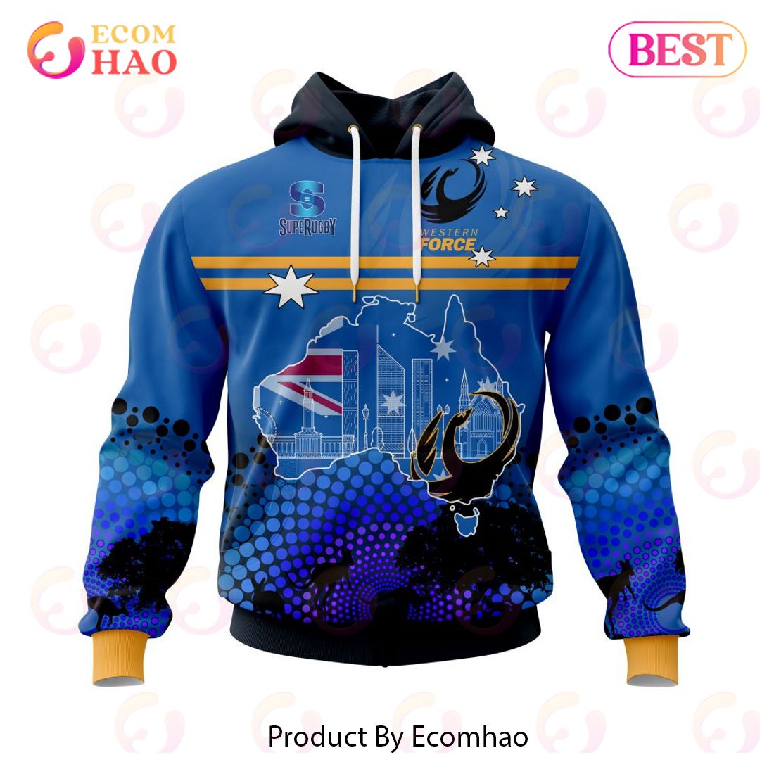 Force SUPER RUGBY Specialized Concepts For Australia’s Day Kits 3D Hoodie