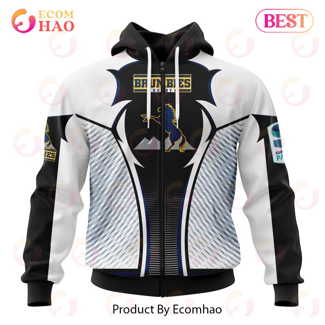 NEW Super Rugby ACT Brumbies Specialized Jersey Concepts 3D Hoodie