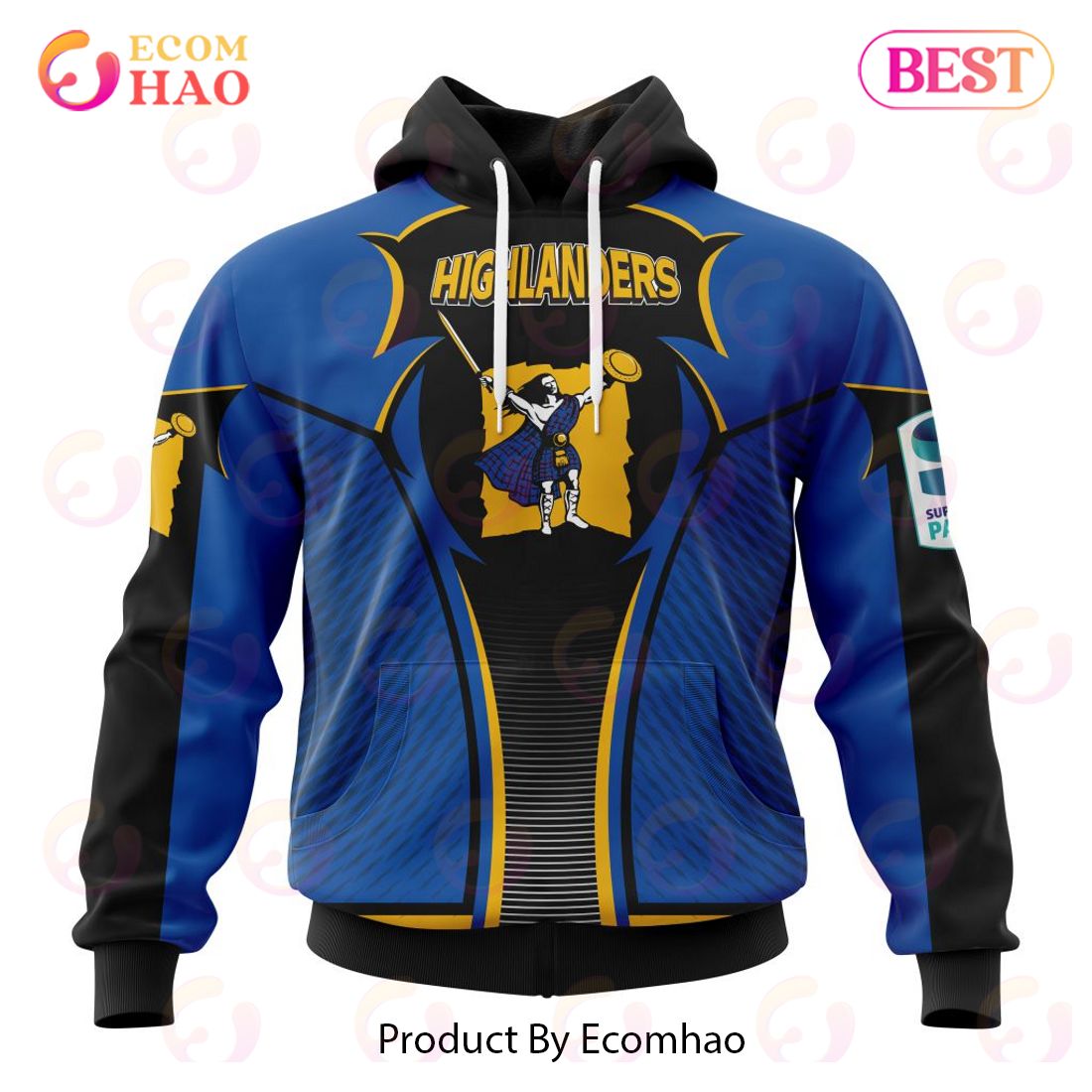 NEW Super Rugby Speight’s Highlanders Specialized Jersey Concepts 3D Hoodie