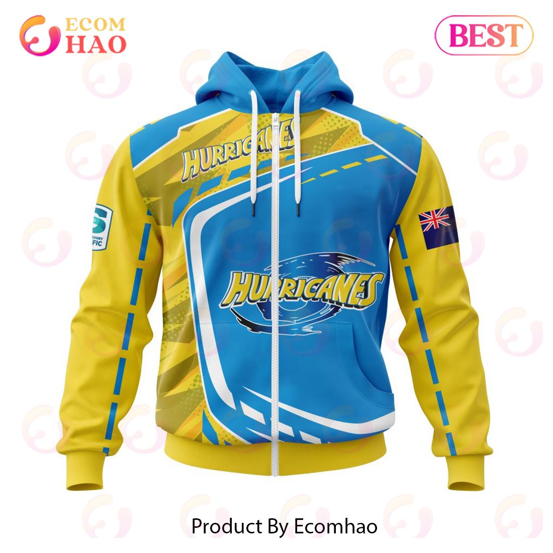 NEW Super Rugby Wellington Hurricanes Specialized Jersey Concepts 3D Hoodie