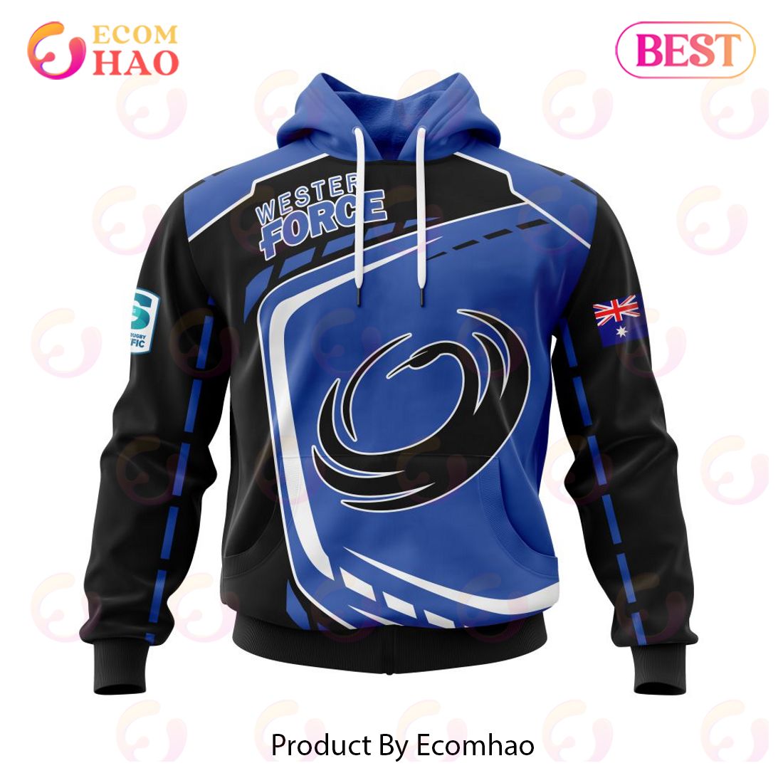 NEW Super Rugby Western Force Specialized Jersey Concepts 3D Hoodie