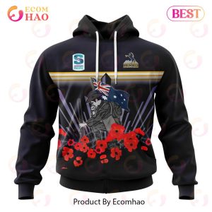 Super Rugby ACT Brumbies Specialized 2022 Anzac Jersey Concepts 3D Hoodie