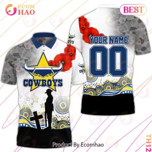Personalized NRL North Queensland Cowboys Specialized Design With Anzac Day Polo Shirt