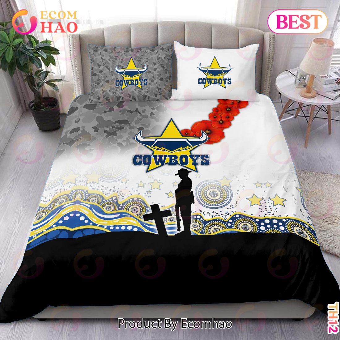 NRL North Queensland Cowboys Specialized Design With Anzac Day Bedding Set