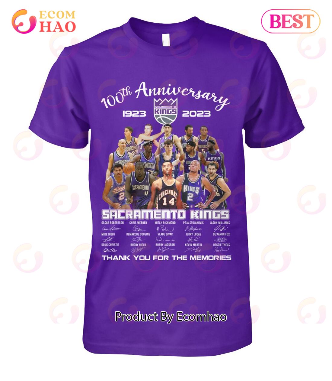 100th Anniversary 1923 – 2023 Sacramento Kings Thank You For The Memories T-Shirt