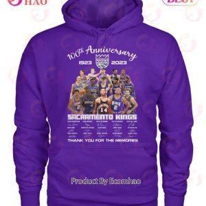 100th Anniversary 1923 – 2023 Sacramento Kings Thank You For The Memories T-Shirt